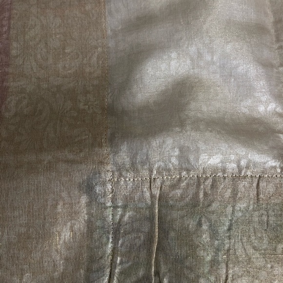 Saree gold tissue organza embroidery NWOT new unused - Picture 11 of 15
